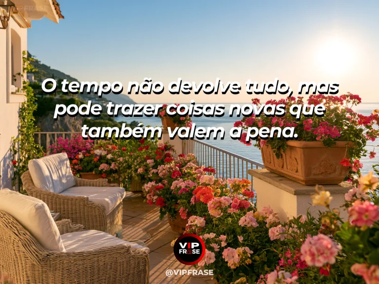 Frase de esperança com jardim novo florescendo ao lado de antigas árvores.