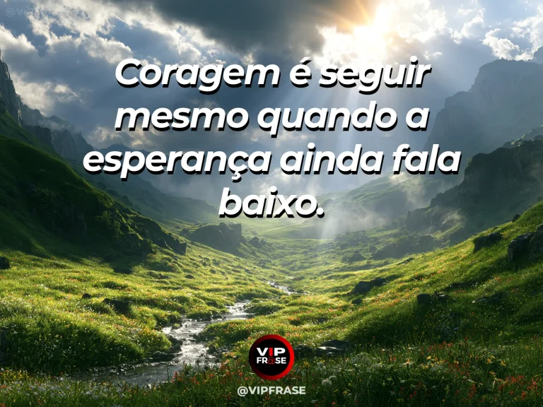 Frase de esperança com trilha de montanha tocada pelos primeiros raios de sol.