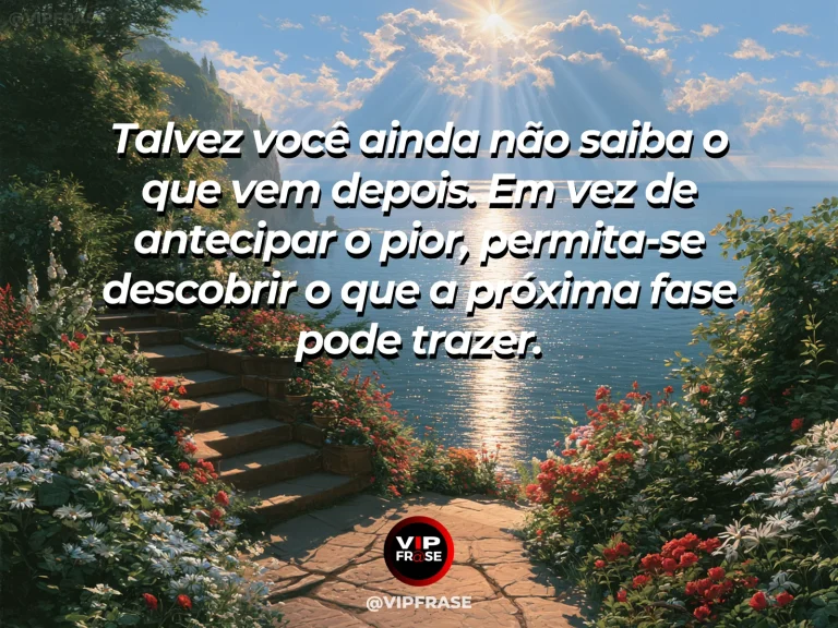 Trilha saindo de uma floresta para uma praia azul intensa, representando uma mensagem de esperança.