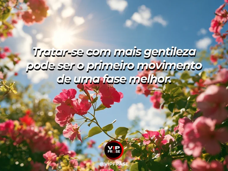 Frase de esperança com jardim delicado com flores claras e luz suave da manhã.