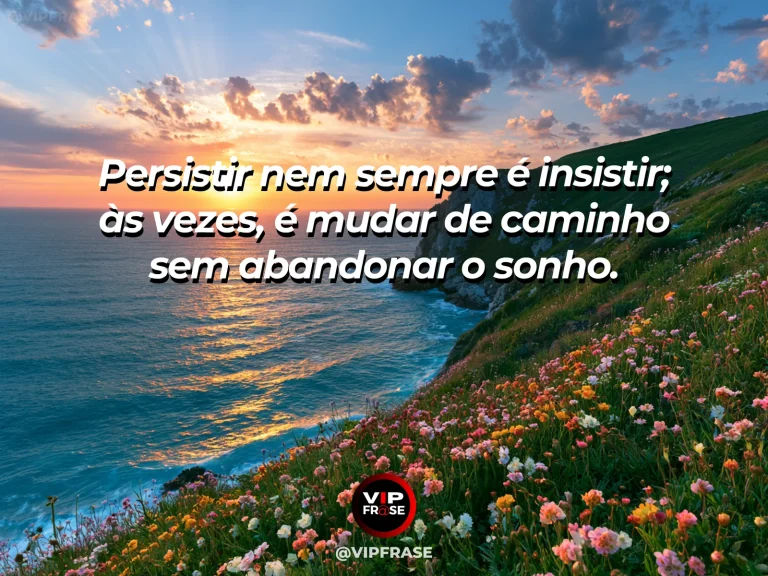 Frase de esperança com estrada costeira fazendo uma grande curva diante do oceano.