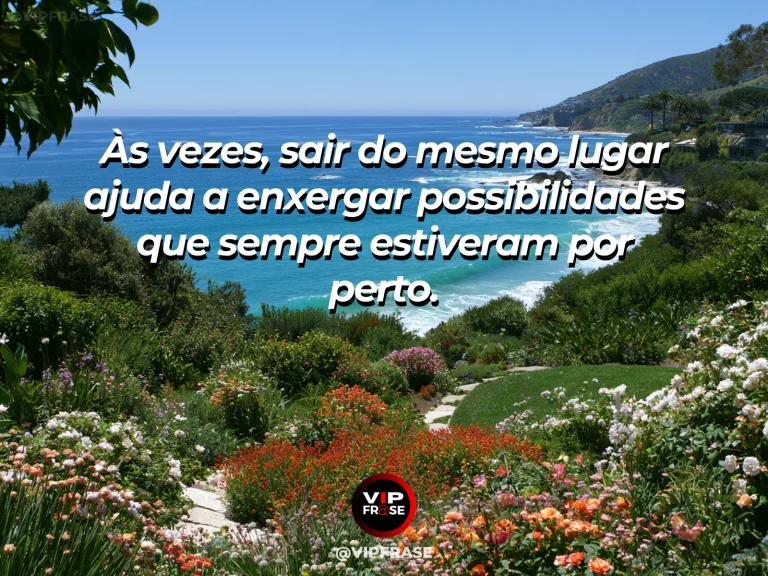 Frase de esperança com varanda de casa de campo aberta para uma paisagem ampla.