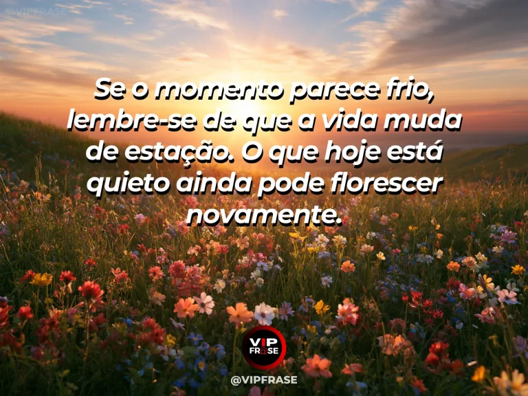 Paisagem passando do inverno para um campo florido, simbolizando esperança e mudança de estação.