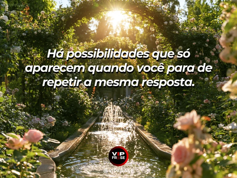 Frase de esperança com vários caminhos coloridos partindo de uma praça-jardim.