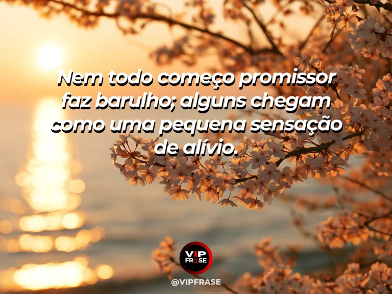 Frase de esperança com manhã clara entrando por uma janela aberta para um jardim.