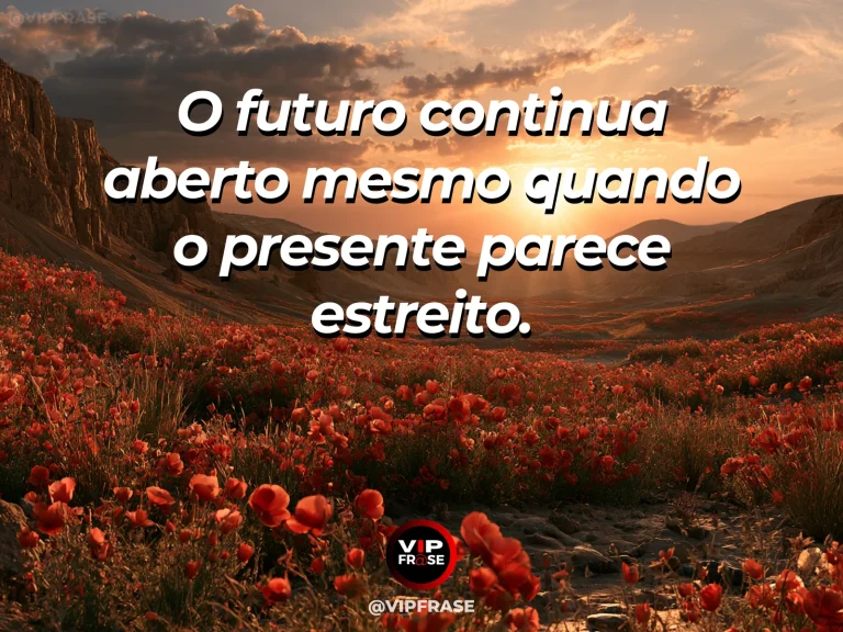 Frase de esperança com cânion estreito se abrindo para um horizonte amplo e luminoso.