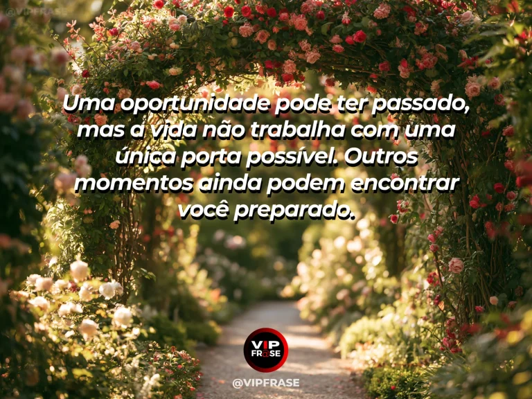 Mensagem de esperança com avenida arborizada com várias entradas iluminadas entre flores