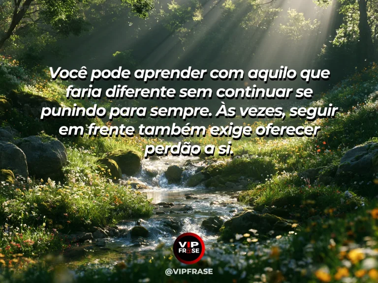 Mensagem de esperança com pétalas levadas por um riacho cristalino em jardim iluminado