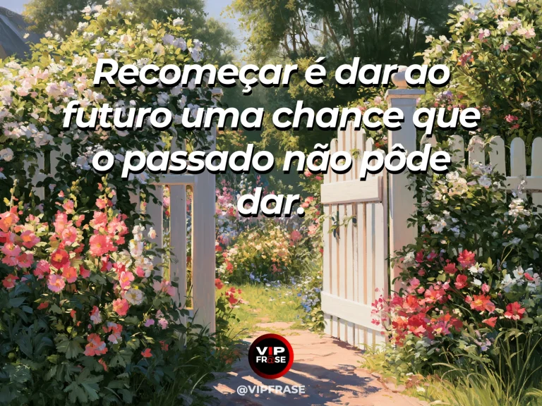 Frase de esperança com caminho florido começando diante de uma porta aberta.