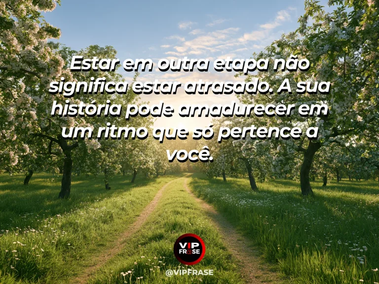 Árvores de tamanhos diferentes em um jardim ensolarado, representando uma mensagem de esperança.
