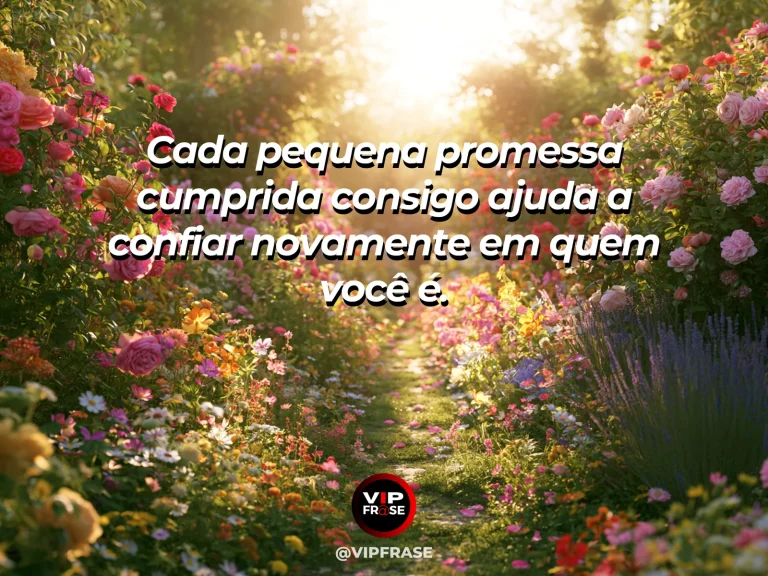 Frase de esperança com caminho simétrico de jardim conduzindo a uma área ensolarada.
