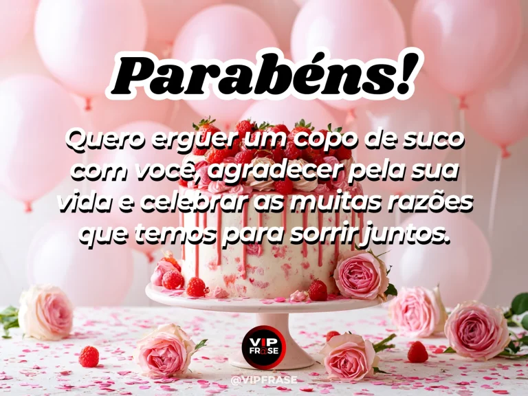Mensagem de aniversário para esposa sobre gratidão no casamento, com cenário romântico iluminado.