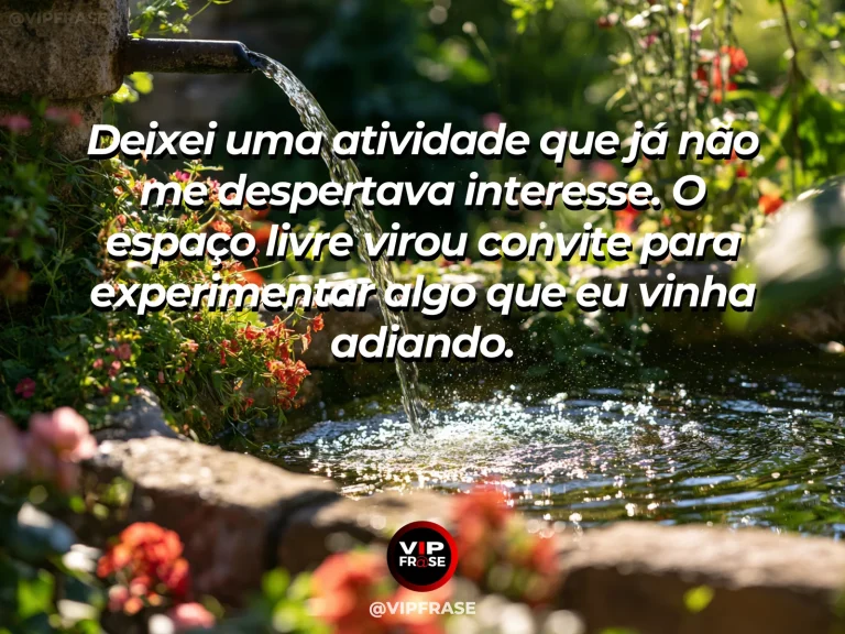 Mensagem de recomeço sobre experimentar outro interesse após encerrar um antigo, em ateliê iluminado com tintas novas e materiais antigos guardados.