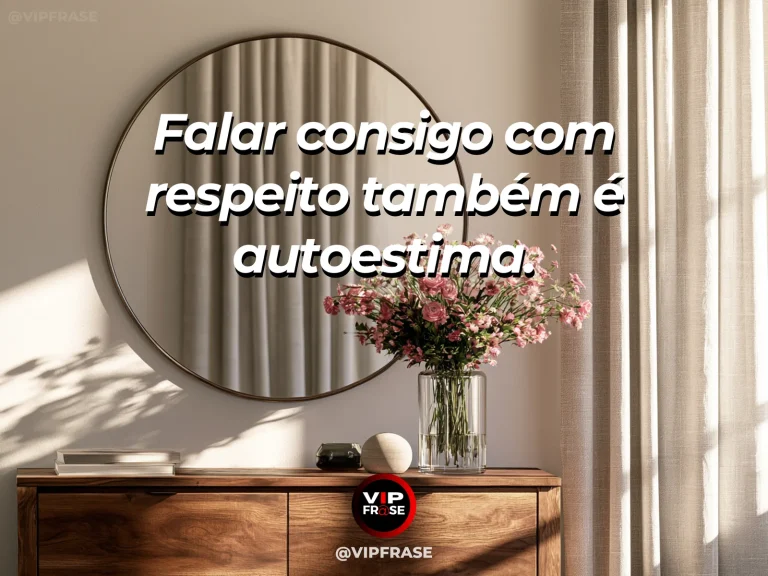 Frase de autoestima sobre self-respect in inner dialogue, com cozy reading nook with warm morning light and plants
