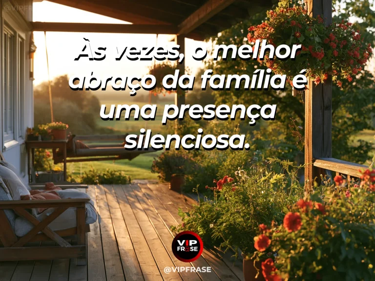 Mensagem sobre acolhimento familiar silencioso à beira de um lago.