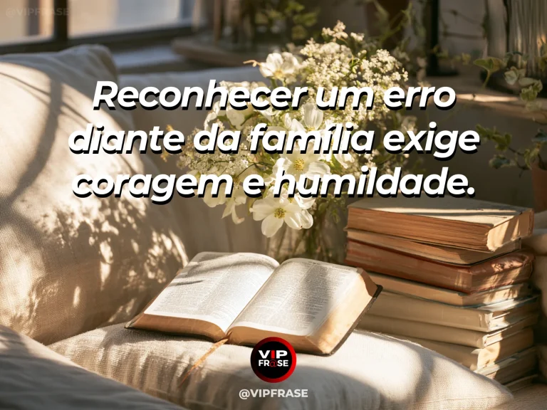 Mensagem sobre humildade familiar com mesa preparada para conversar.