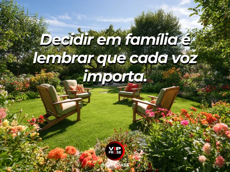 Mensagem sobre decisões inclusivas em família com cadeiras em roda.
