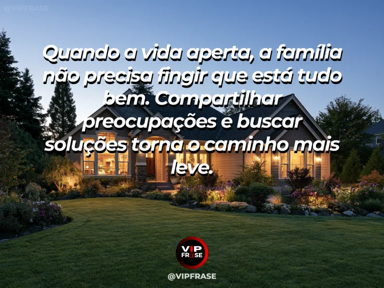 Mensagem sobre apoio da família nas dificuldades com travessia em parque.