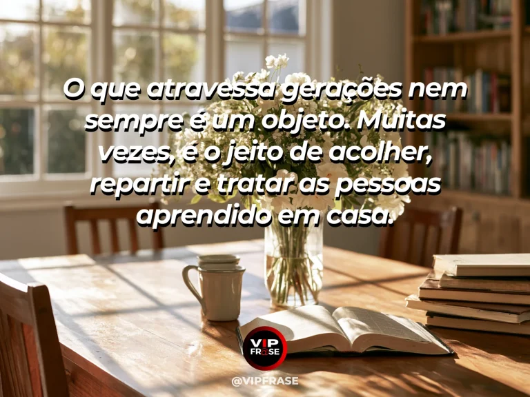 Mensagem sobre legado familiar com gerações plantando uma árvore.