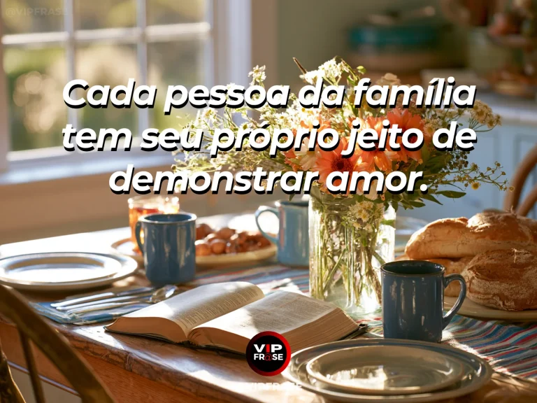 Mensagem sobre carinho em família com gestos variados de afeto e ajuda.