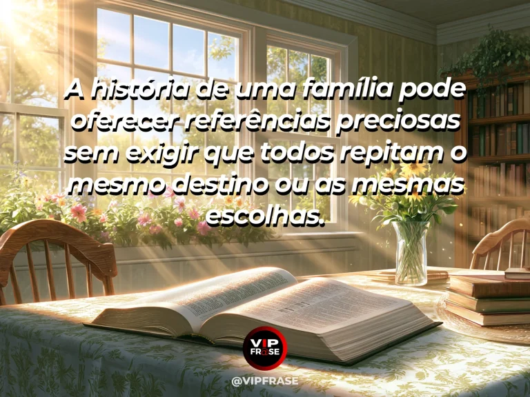 Arte com frase sobre família e raizes que nao viram amarras, em cena de grande árvore com caminhos livres rumo a campo iluminado.