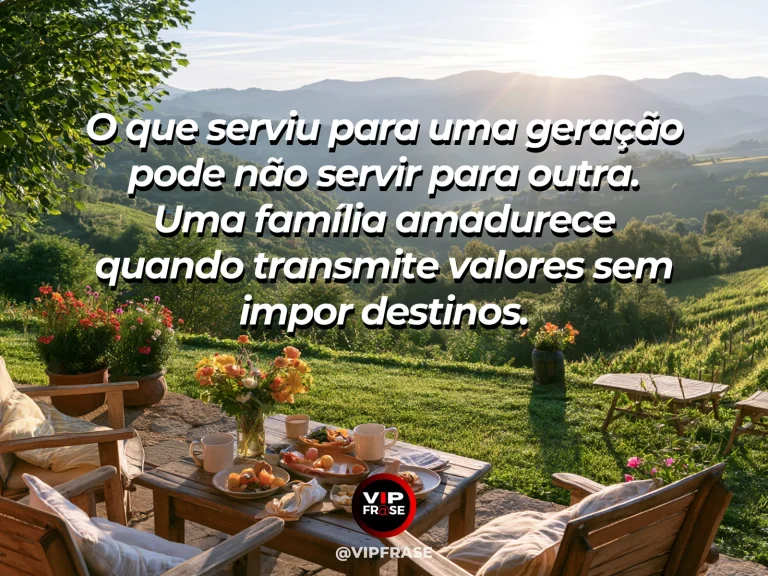 Frase sobre família e um futuro que inclui outras escolhas, com grande árvore em jardim com caminhos levando a paisagem aberta.