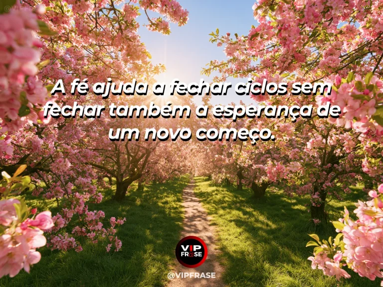 Mensagem de fé e recomeço com flores de primavera surgindo após a chuva.
