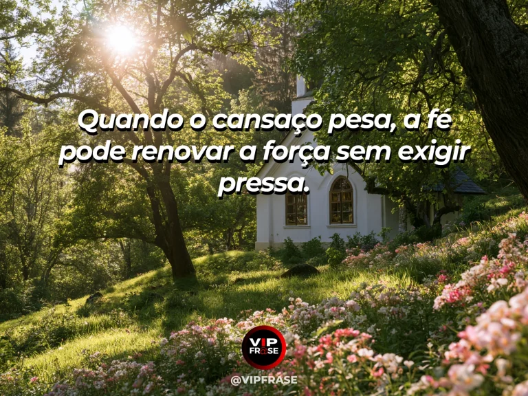 Mensagem de fé e força em bosque de bambus iluminado por luz natural.