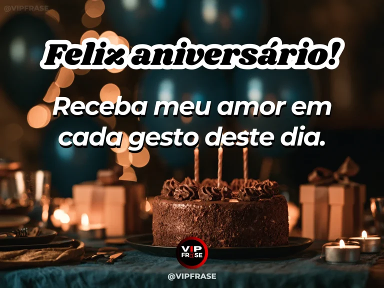 Mensagem de aniversário para namorado sobre amor, com mesa de aniversário florida.