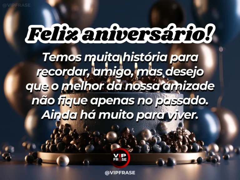 Arte de aniversário para amigo sobre amizade, com cenário comemorativo acolhedor e elementos visuais relacionados à amizade.