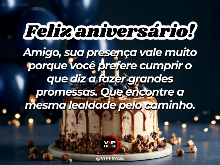 Arte de aniversário para amigo sobre confianca, com cenário comemorativo acolhedor e elementos visuais relacionados à amizade.