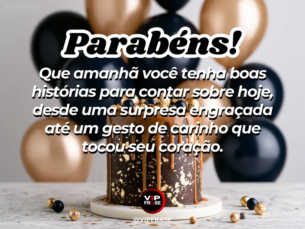 Mensagem de aniversário para WhatsApp sobre alegria, com birthday polaroid photos blank side up.