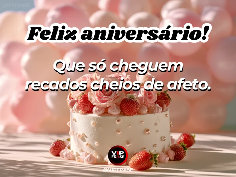 Mensagem de aniversário para WhatsApp sobre carinho, com face down smartphone.