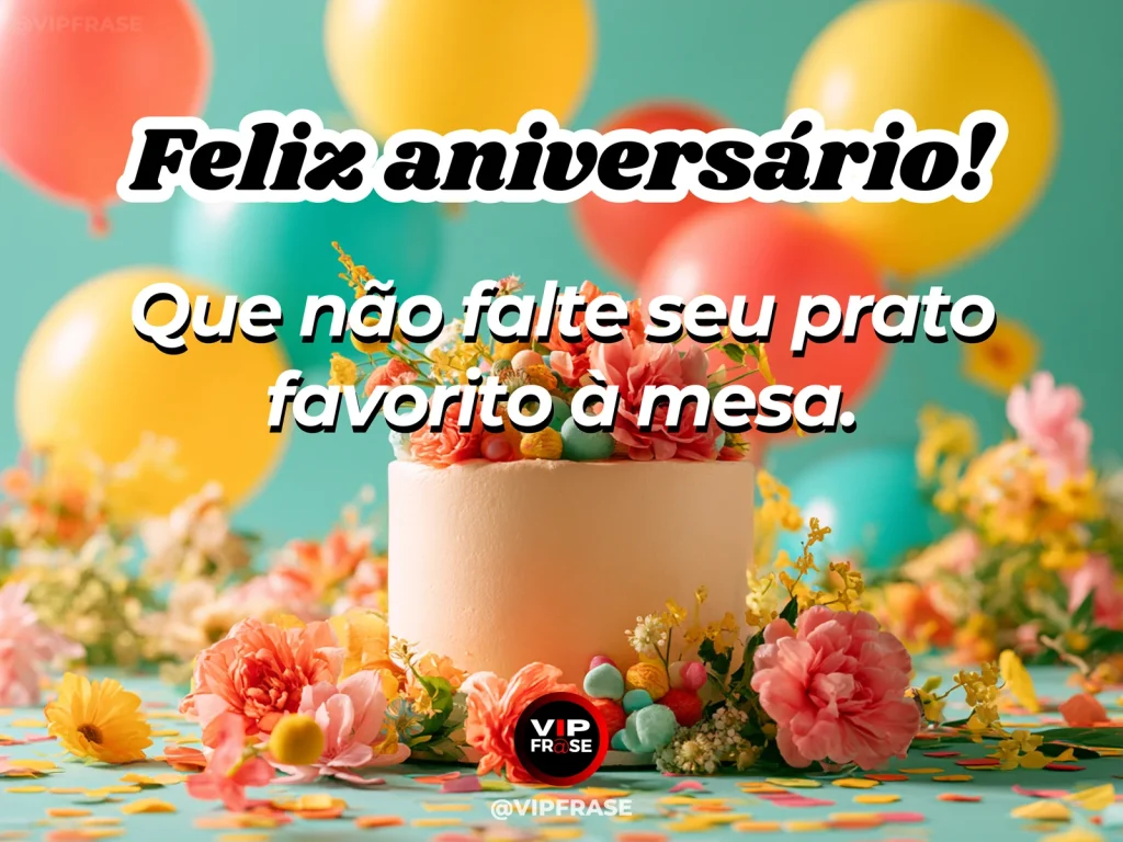 Mensagem de aniversário para WhatsApp sobre alegria, com stylish birthday dinner table.