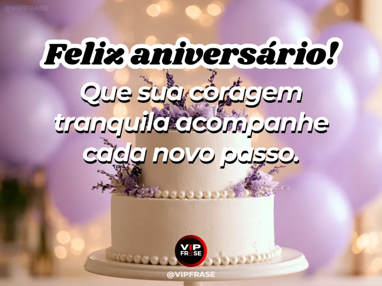 Mensagem de aniversário para madrinha sobre coragem, com sunrise over a scenic hillside of wildflowers.