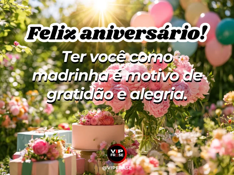 Mensagem de aniversário para madrinha sobre gratidao, com golden daisies and soft green foliage.