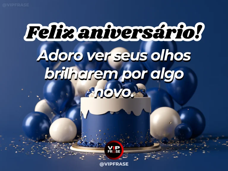 Mensagem de aniversário para namorado sobre carinho, com girassóis radiantes e balões em fundo de céu azul.