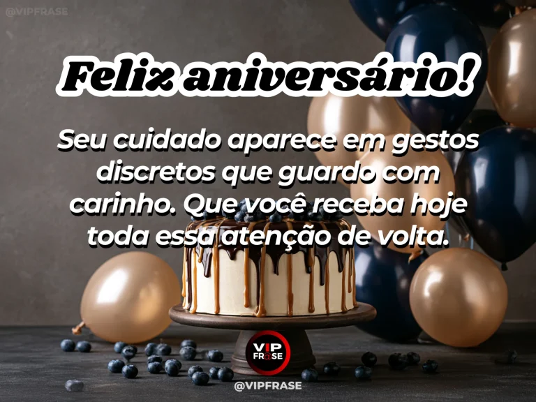 Mensagem de aniversário para namorado sobre carinho, com fonte cercada por flores.