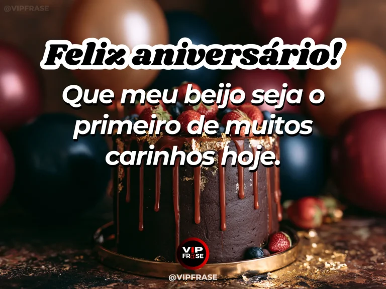 Mensagem de aniversário para namorado sobre carinho, com peônias delicadas e laço de seda.