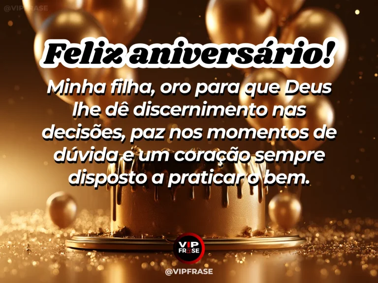 Arte de aniversário para filha sobre fe, com paisagem luminosa.