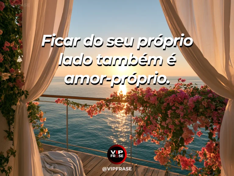 Frase de autoestima sobre staying on your own side, com sunrise trail continuing beside a calm river
