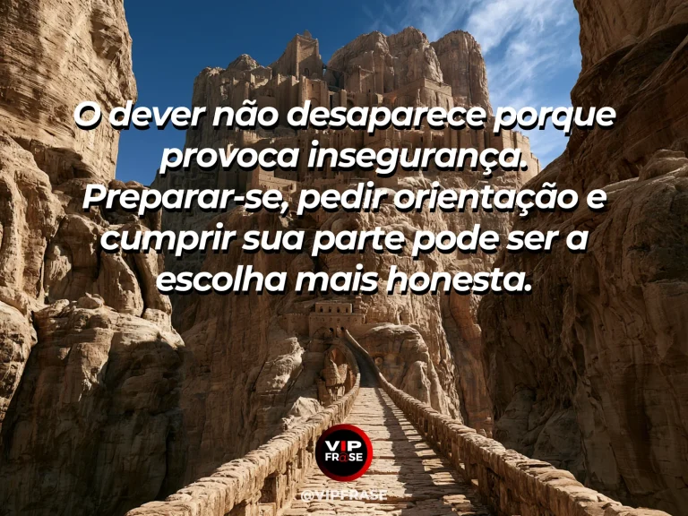 Arte com frase sobre coragem e a responsabilidade diante do dever, ilustrada por cliffside monastery reached by sturdy winding stone steps under a blue sky.