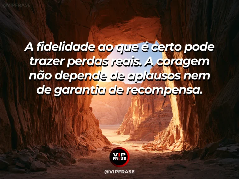 Arte com frase sobre coragem e fidelidade sem recompensa garantida, ilustrada por pine tree rooted firmly in harsh mountain rock beneath distant bright sun.