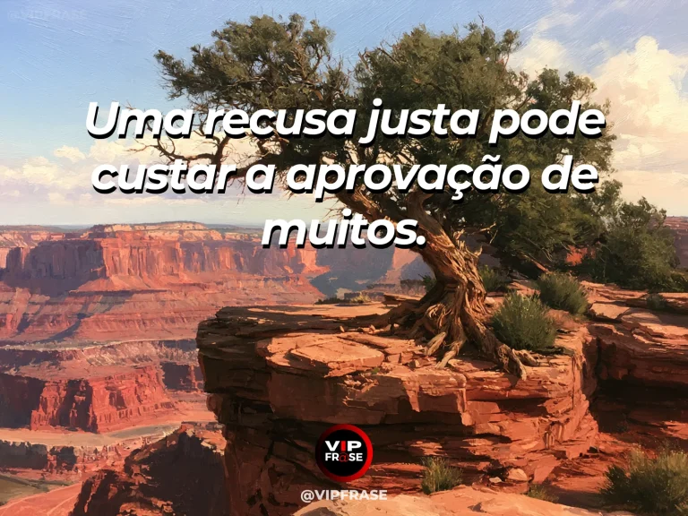 Arte com frase sobre coragem e o preco da recusa, ilustrada por resilient oak standing apart on a windswept highland in sunlight.