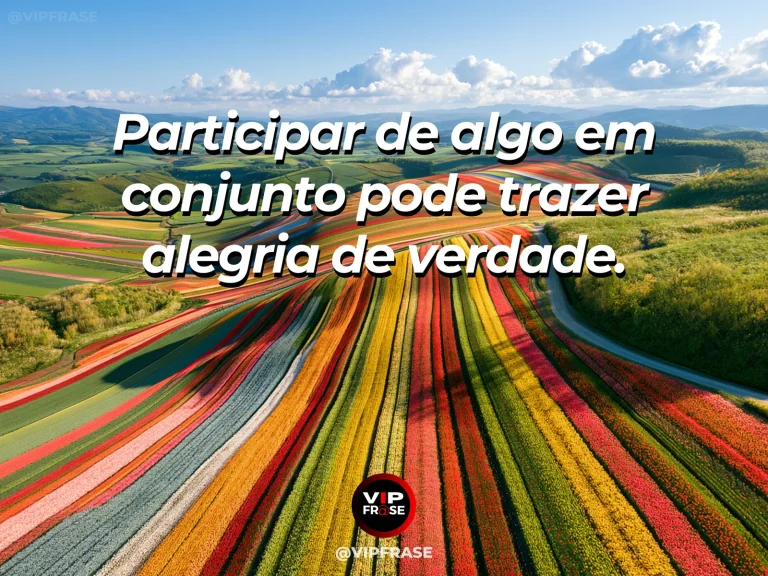 Frase sobre felicidade em cenário de community flower garden com many colorful blossoms.