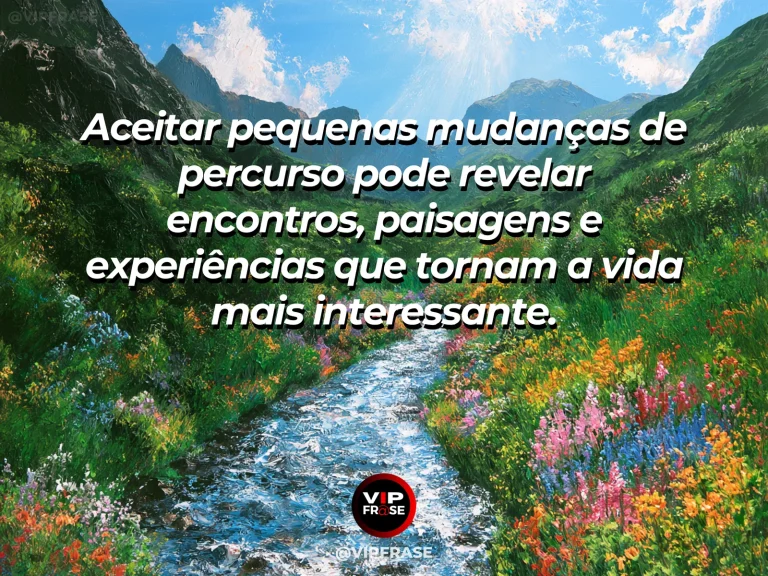 Frase sobre felicidade com scenic fork of wildflower paths through green sunny valley.