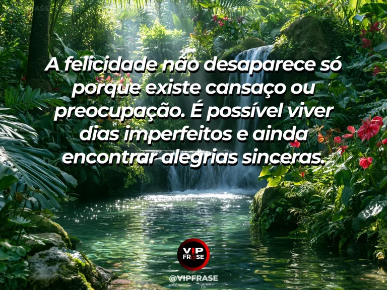 Arte com frase sobre felicidade e felicidade com espaco para ser humano, com garden in warm sun after rain with glistening leaves.