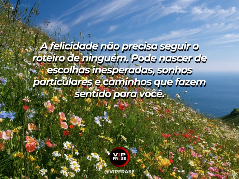 Arte com frase sobre felicidade e felicidade sem roteiro pronto, com curving unmarked flowery coastal path to the sea.