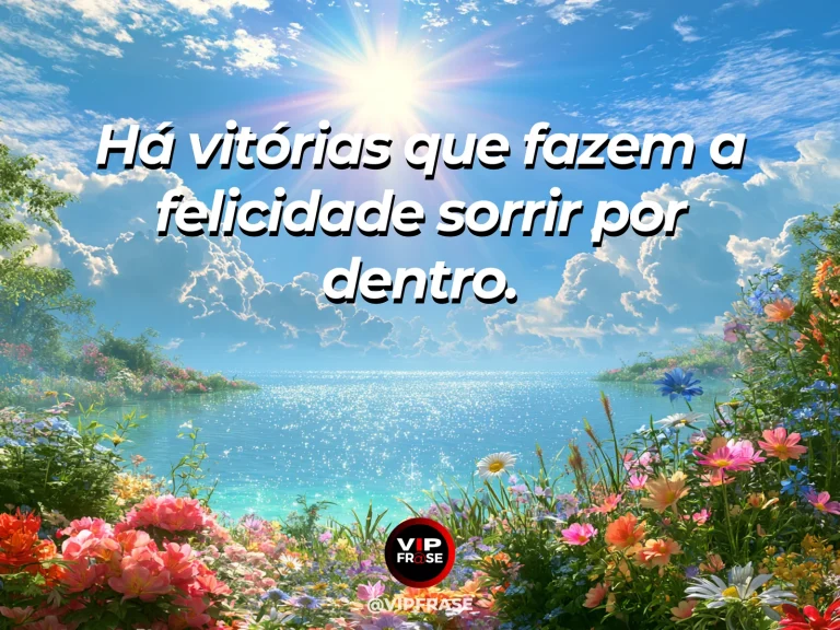 Arte com frase sobre felicidade e o coracao tambem comemora, com sunrise over a summit with golden alpine flowers.
