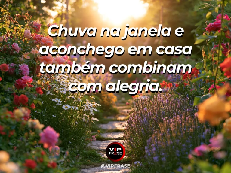Frase sobre felicidade em cenário de window com raindrops and flowers inside cozy cottage.